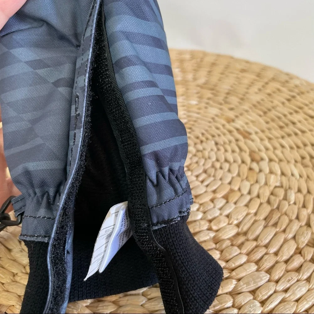 Obermeyer Black Striped Small Kids Mittens Size L